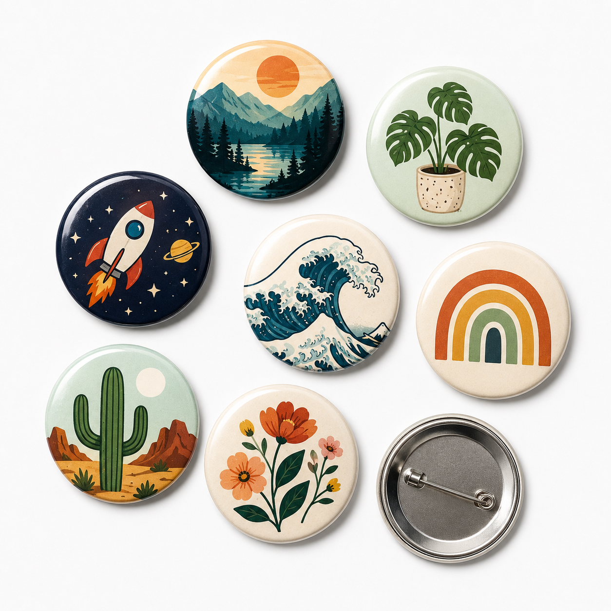 Custom Designed Pin Back Button Badges